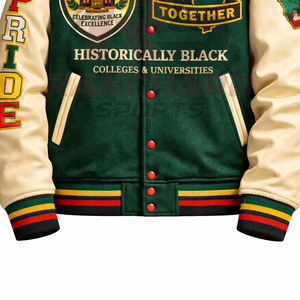 Chaqueta ligera para hombre estilo HBCU, cómoda y personalizada, chaqueta universitaria, chaqueta de colegio, chaqueta varsity hecha a medida. - Product Image 3
