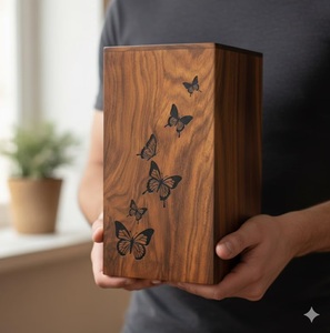 Handcrafted Rosewood Cremation Urn with Butterfly Design Luxury Wooden Memorial Urn Elegant Sympathy Keepsake - Product Image 4