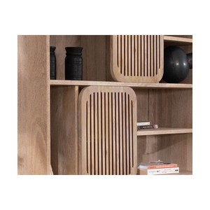 Bibliothèque minimaliste style Vandana Royal Balance en bois de manguier avec portes coulissantes ajourées - Product Image 5