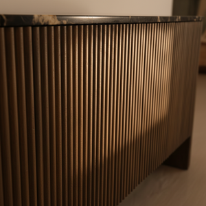 Buffet de salon PKP moderne en bois naturel, écoresponsable, avec 4 portes battantes et 2 tiroirs, pour le Vietnam - Product Image 4