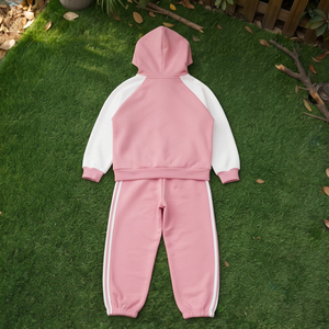 Ensemble de survêtement unisexe personnalisé brodé avec fermeture éclair, collection haut de gamme, sweat à capuche et pantalon de jogging en molleton 450 g/m² pour homme - Product Image 2