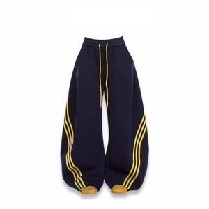 Pantalon de survêtement épais pour homme, tendance 2026, en tissu peigné écologique, avec plis sur le devant, coupe large, style Hip Hop, ODM, imperméable - Product Image 6