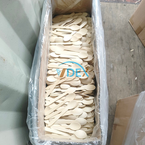 Cuillères en bois jetables les plus vendues, ensemble biodégradable pour la cuisine, cuillère à miel en bois - Product Image 1