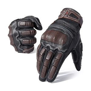 Leather Motorcycle <b>Gloves</b> <b>Touchscreen</b> Windproof Breathable Wrist <b>Gloves</b> for Outdoor Riding - Product Image 1