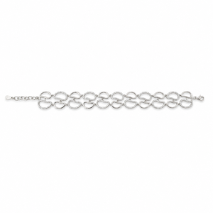925 Sterling <b>Silver</b> Heart Link <b>Bracelet</b> for Women High Polish Minimalist Designer Jewelry Gift Party Wedding Daily Wear Style - Product Image 4