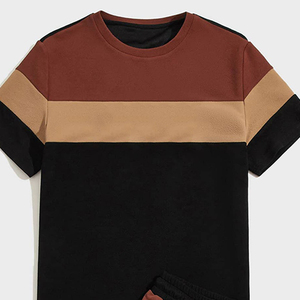 Spring Terry Fabric Men's Two-Piece Set Short Sleeve T-Shirt and Shorts Breathable Casual Streetwear - Product Image 4