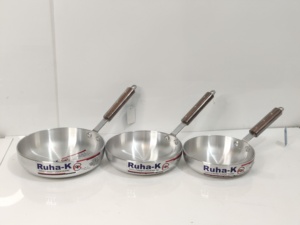 Sartenes de Aluminio Ruha-K con Asas de Madera, Redondas, Duraderas, Capacidad de 2.0-3.0 L, Diseño Clásico para Estufas de Gas - Product Image 2