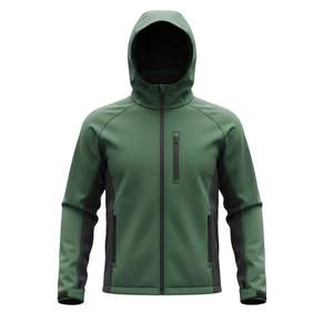 Chaqueta Softshell Delgada para Exteriores, Resistente al Viento, 220 Gramos, con Cuello Alto, Forro de Microfelpa y Cremallera Impermeable - Product Image 6