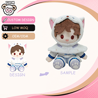 Boneka Realistis Custom 25cm Kostum Kucing Figur Plush Produsen OEM ODM untuk Hadiah Grosir