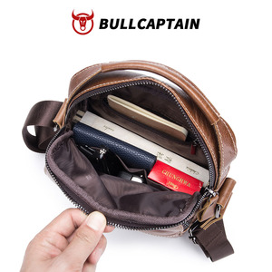กระเป๋าหนังแท้ BULLCAPTAIN สำหรับผู้ชาย สะพายไหล่/คาดลำตัว หนังวัวชั้นบนสุด  ใช้งานได้หลากหลาย  รับผลิตแบบ OEM ODM - Product Image 2