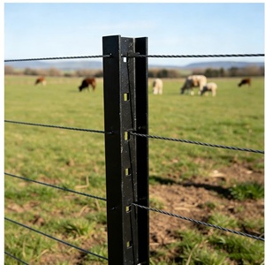 Poteau de clôture en métal vert peint de 2,4 m à prix d'usine, pas cher, à vendre - Product Image 1
