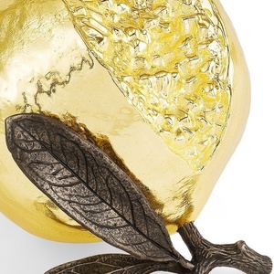 leaf themed decor decorative <b>objects</b> luxury home styling elegant decorative tray gold accent center - Product Image 5