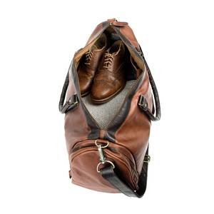 กระเป๋าเดินทางหนังแท้ขนาดใหญ่พิเศษ สไตล์วินเทจ สำหรับเดินทางช่วงสุดสัปดาห์ ความจุ 36-55 ลิตร พกพาสะดวก เหมาะสำหรับการเดินทางไกลและการเดินทางเพื่อธุรกิจ - Product Image 5