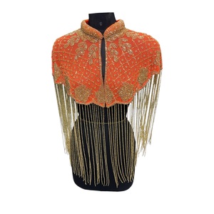 Châle élégant et vintage en dentelle perlée Sequissential 2026 pour femme, orné de strass, en tissu 100 % coton respirant, idéal pour les soirées - Product Image 1
