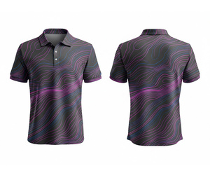 Custom Printed Sublimation Polo Shirt Shield Style Sports Uniform for Men Women Youth Quick-Dry Dry-Fit Active Polo - Product Image 5
