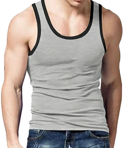 Men High Quality Customizable 100% Cotton Anti-UV <b>Stringer</b> Gym Workout <b>Vest</b> New Fashion Casual Breathable Tank Tops For Men Wear - Product Image 2
