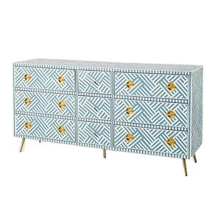 Classic Bone Inlay Drawer Cabinet <b>Storage</b> <b>Chest</b> Handmade Wooden Furniture for Boutique Hotel & Residential Use - Product Image 6