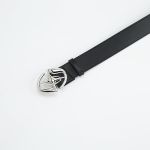 Ceinture en cuir de vachette pour femme, nouvelle collection, décontractée, passe-partout, avec boucle lisse, style coréen simple et tendance, longueur personnalisable, en stock - Product Image 2