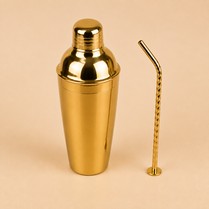 Coctelera Premium de Acero Inoxidable de 350 ml con Pajita, Recubrimiento de PU, Mezclador de Bar de Grado Alimenticio, Proveedor al por Mayor, OEM - Product Image 3