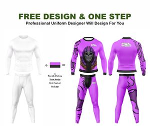 Conjunto de Rashguard Transpirable para MMA con Impresión Digital por Transferencia de Calor, Diseño Masculino, Impresión por Sublimación, Manga Larga, Ropa de Compresión - Product Image 2
