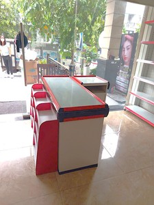 High quality Free Combination 0.7 - 0.85m Metal ODM One Tech <b>Checkout</b> <b>counter</b> / Cashier desk 1m2 Vietnam - Product Image 3