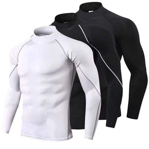 Men Lightweight Long Sleeve Compression Shirt Anti UV Eco-Friendly Sustainable Athletic Base <b>Layer</b> <b>Top</b> For Winter Running Gear - Product Image 1