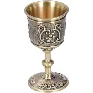 Durable Metal Wine Goblet Strong Wine Serving Cup for Home Dining <b>Table</b> Catering Bar and Restaurant Use Long Lasting Drinkware - Product Image 1