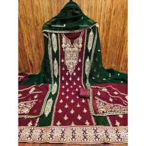 Hermoso conjunto de Top y plazzo para mujer con Dupatta para fiestas - Product Image 2