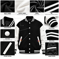Vestes universitaires personnalisées OEM pour hommes et femmes, coupe oversize à épaules tombantes, en laine avec manches en cuir PU, style streetwear