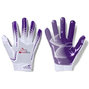 Gants de football américain flexibles et respirants avec une forte adhérence, revêtement en silicone durable, gants de football pour les joueurs universitaires - Product Image 4