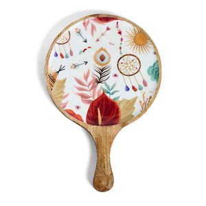 Bandeja para Servir Pizza de Madera de Mango, Elegante Plato Redondo para Aperitivos, Organizador Multiusos y Regalo Disponible para la Venta al Precio Más Bajo - Product Image 5