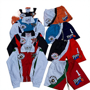 Survêtements de sport légers 100% coton, respirants, à séchage rapide, avec capuche et cordon de serrage, ensemble de jogging pour l'entraînement sportif - Product Image 1