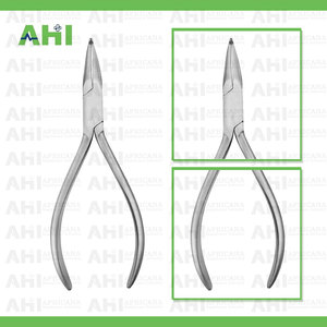 Pince orthodontique manuelle Crown droite et courbée 14 cm en acier inoxydable de haute qualité avec pointe dentée et poignée ergonomique – Instruments dentaires - Product Image 3