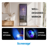 Miroir de fitness intelligent de 43 pouces, écran non tactile, miroir de yoga pour salle de sport à domicile