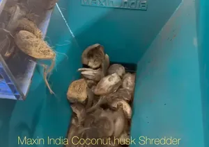 Trituradora de Cáscaras de Coco Marrón de Doble Eje, Trituradora Eléctrica Semiautomática de Doble Eje para Materiales de Cáscaras de Coco Marrón - Product Image 4