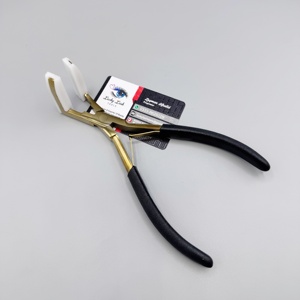 Outils pour extensions de cheveux Lucky Lash, usage commercial, acier inoxydable, poignée noire, finition dorée, installation et retrait de micro-anneaux, perles, extensions de cheveux - Product Image 4