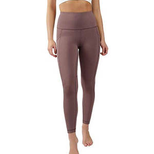 Leggings respirants pour femmes, taille mi-haute, coupe ajustée, couleur unie, couleur personnalisable, extensibles, poids du tissu 180g - Product Image 1