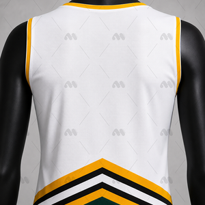 Uniforme de cheerleading personnalisé en polyester imprimé par transfert thermique pour adolescents et lycéens, faible MOQ, tenue d'entraînement pour la pratique du cheerleading - Product Image 5