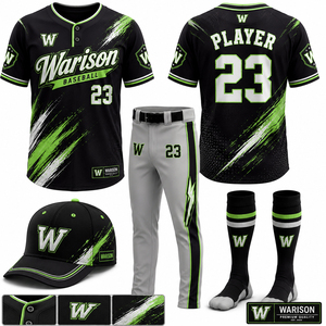 Breathable Softaball Training Uniform Set For Adult's Plus Size Teamwear Youth Baseball Jersey Pants Socks And Caps Set - Product Image 2