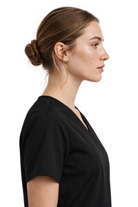 Ensemble d'uniformes médicaux respirants et anti-humidité en polyester tissé, doux au toucher, style infirmière USA, col en V, pour femmes, détection d'aiguilles - Product Image 4