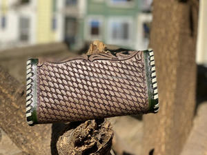 Cartera tallada a mano, funda de teléfono de embrague, elegante, multiusos, carteras de cuero occidental, Cartera de Color marrón para mujer - Product Image 3