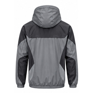 Windbreaker <b>Jacket</b> for Men <b>Lightweight</b> Outdoor <b>Running</b> Water Resistant Full Zip Hooded Sportswear Bulk Order Sportswear Supplier - Product Image 2