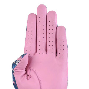Pink PU Leather Golf <b>Glove</b> for Women Left Hand Breathable Sublimation Print Sports <b>Glove</b> Non-Slip <b>Gloves</b> - Product Image 2