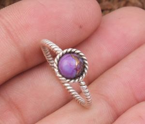 925 Sterling Silver Bezel Setting Black Onyx Round Wedding <b>Ring</b> Wholesale Birth Gemstone Gift for Women - Product Image 3