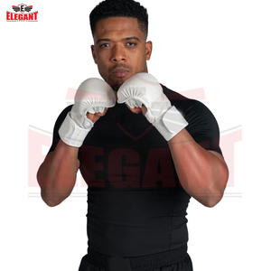 Nouvel équipement d'arts martiaux mixtes (MMA) tendance, directement de l'usine, avec logo personnalisé, couleur unie blanche, pour grappling, sparring, gants de MMA - Product Image 6