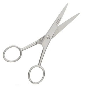 Ciseaux à sourcils en acier inoxydable, lame courbée, pointe arrondie, pour droitiers, outil de beauté et de toilettage pour poils du nez, Ryzer Studio - Product Image 2