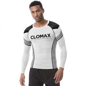 T-shirt de compression à manches longues pour homme, anti-UV, séchage rapide, noir, avec votre design et logo personnalisés - Product Image 5