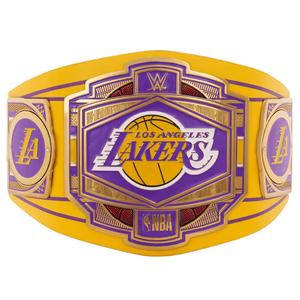 เข็มขัดแชมป์บาสเกตบอลลอสแอนเจลิสสีม่วงทองแบบกำหนดเอง – เข็มขัดรางวัลสำหรับผู้ใหญ่พร้อมแผ่นโลหะหนัก - Product Image 1