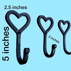 Nuevo perchero individual de hierro blanco con slogan 'Home Sweet Home' y 5 ganchos en forma de corazón, para montaje en pared, almacenamiento en entrada. - Product Image 6