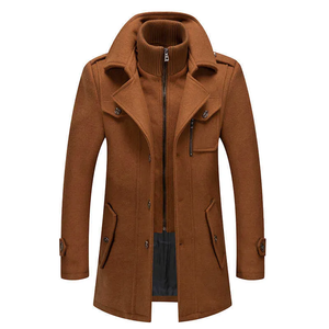 Manteau pour homme en laine 100% de style italien de luxe, sur mesure, vêtement d'extérieur d'hiver imperméable, respectueux de l'environnement, coupe ajustée, doublure en laine - Product Image 5